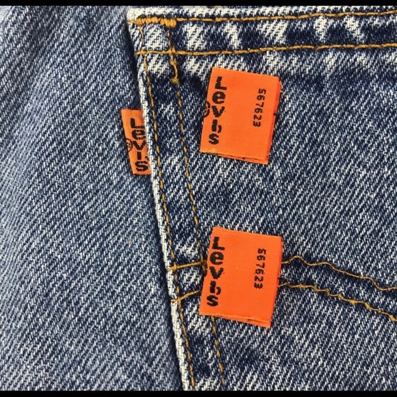 2 Levi’s Orange Tab Labels for replacements tabs - Picture 2 of 4